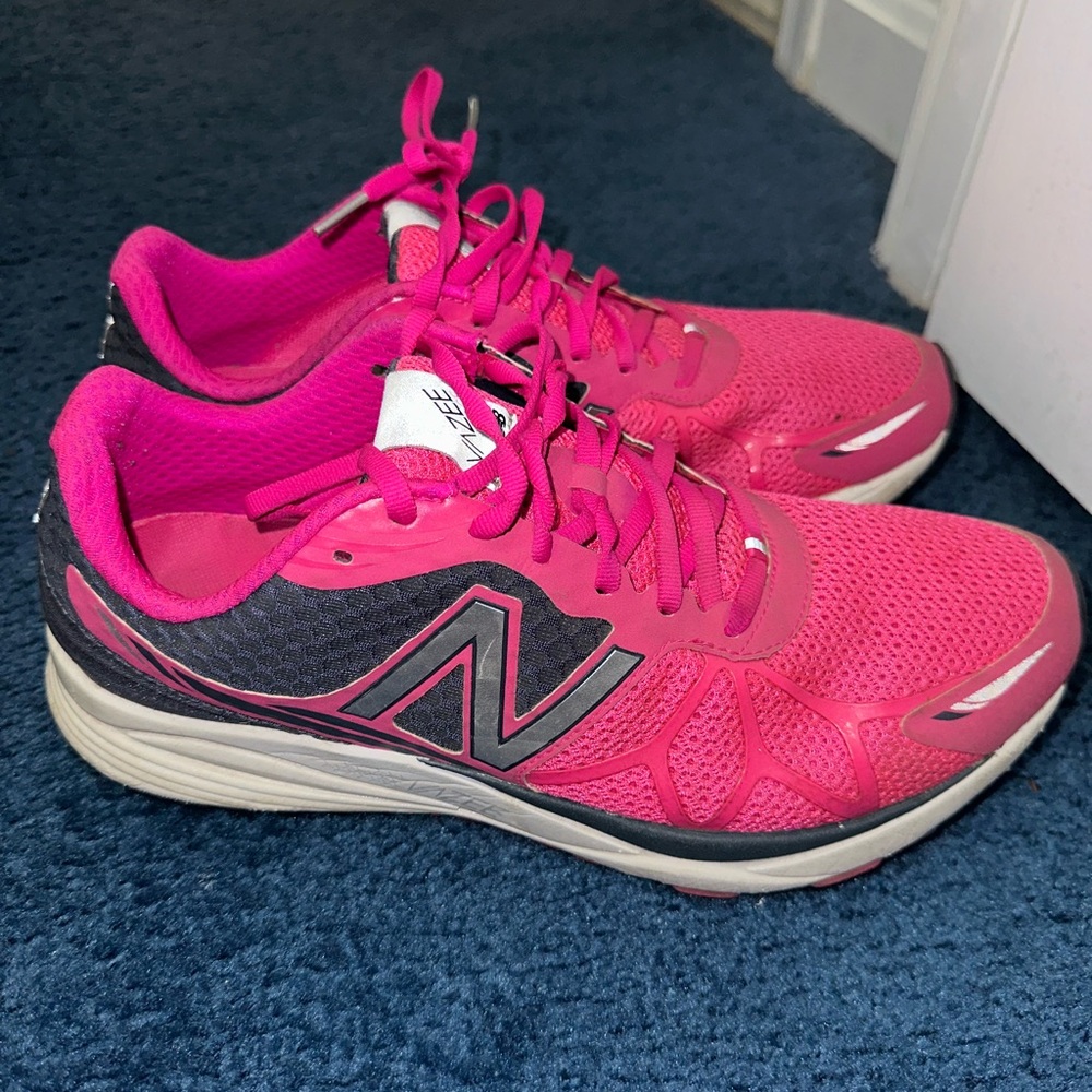 New Balance Women’s Hot Pink and Black Athletic Sneakers